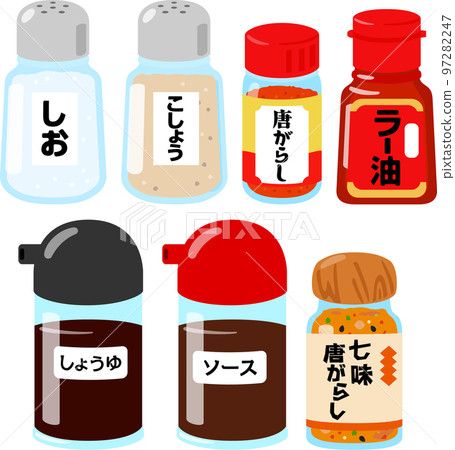 Illustration set of table seasoning 97282247
