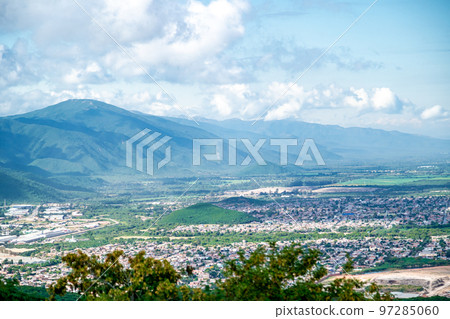 The city of Salta in Argentina from a bird's eye view The city of Salta in Argentina from a bird's eye view 97285060