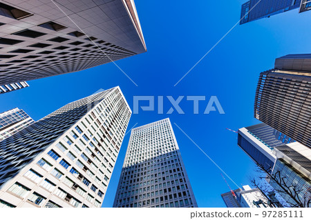 Buildings in Tokyo with beautiful morning light Buildings in Tokyo with beautiful morning light 97285111