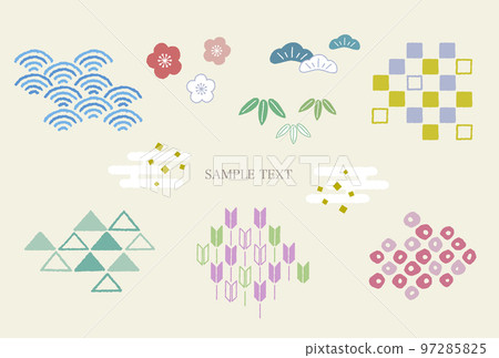 手繪日本圖案插圖素材 97285825