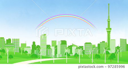 Skyscraper big city background material 97285996