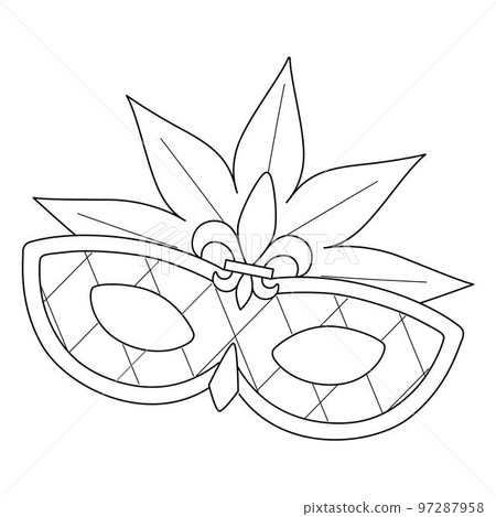 Mardi Gras Mask Isolated Coloring Page for Kids Mardi Gras Mask Isolated Coloring Page for Kids 97287958