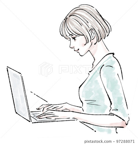 Female illustration material Female illustration material 97288071