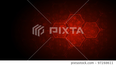 Hexagon Technology digital futuristic background concept. 97288611