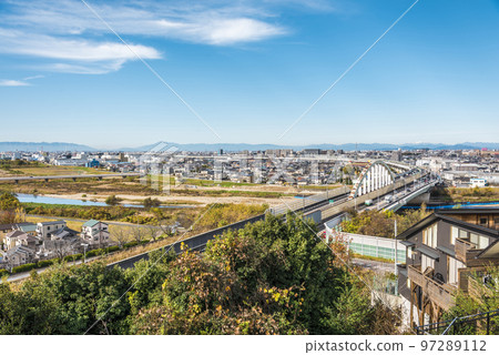 《愛知縣》名古屋市景 從名古屋市守山區到莊內川往春日井市方向 97289112
