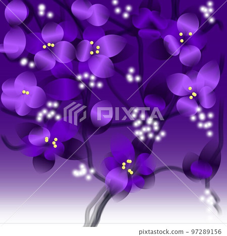 Floral illustration. Fantastic landscape, bright magical colors. Radiant image. Fictional reality. Floral illustration. Fantastic landscape, bright magical colors. Radiant image. Fictional reality. 97289156