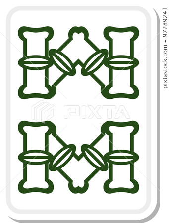 Sticker-style mahjong tile illustration Yasaku Sticker-style mahjong tile illustration Yasaku 97289241