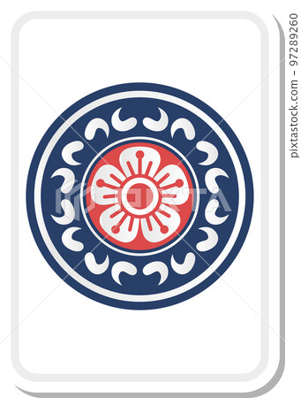 貼紙式麻將牌插畫一筒 97289260