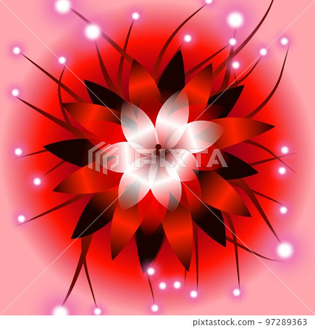Floral illustration. Fantastic landscape, bright magical colors. Radiant image. Fictional reality. Floral illustration. Fantastic landscape, bright magical colors. Radiant image. Fictional reality. 97289363