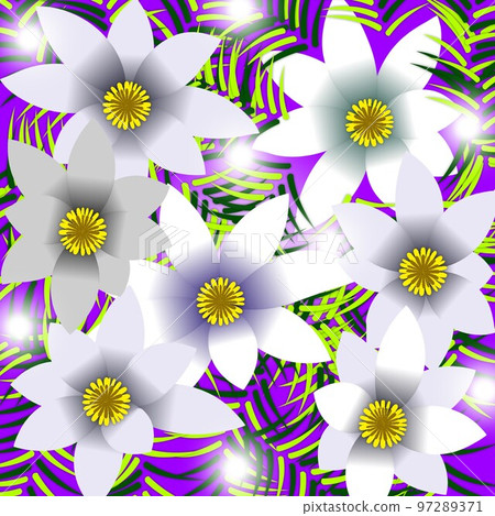 Floral illustration. Fantastic landscape, bright magical colors. Radiant image. Fictional reality. Floral illustration. Fantastic landscape, bright magical colors. Radiant image. Fictional reality. 97289371
