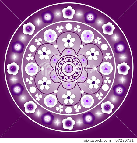 Polar ornament pattern, lace, style and inspiration for embroidery, cyclic drawing picture. 97289731