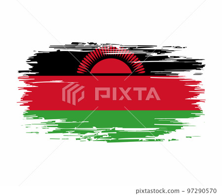 Malawian flag brush grunge background. Vector illustration. Malawian flag brush grunge background. Vector illustration. 97290570