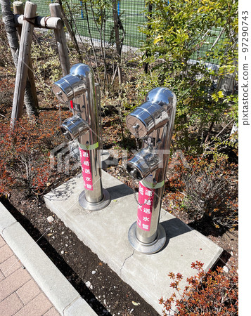 Two connected water pipes Two connected water pipes 97290743