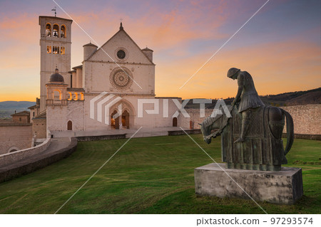 Assisi, Italy with the Basilica of Saint Francis of Assisi Assisi, Italy with the Basilica of Saint Francis of Assisi 97293574