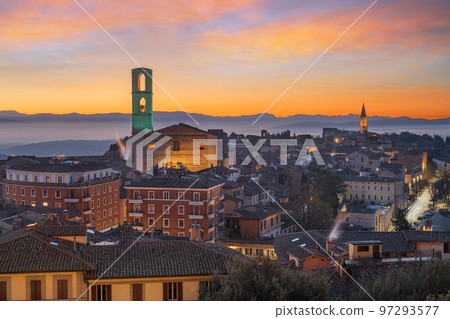 Perugia, Italy Skyline at Dawn Perugia, Italy Skyline at Dawn 97293577