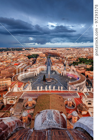 Vatican City, a city-state surrounded by Rome, Italy 97293578