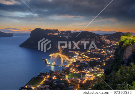Capri, Italy with Marina Grande at dusk Capri, Italy with Marina Grande at dusk 97293583
