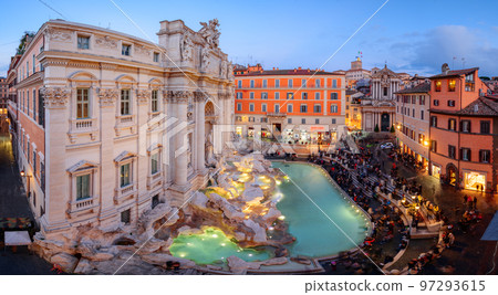 Rome, Italy at Trevi Fountain 97293615