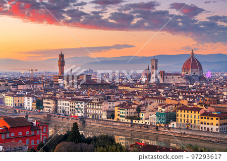 Florence, Italy Skyline at Dusk Florence, Italy Skyline at Dusk 97293617
