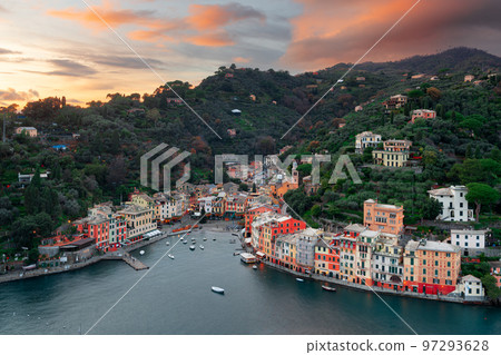 Portofino, Italy Fishing Village at Dusk 97293628