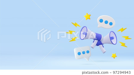 3d megaphone loudspeaker 97294943