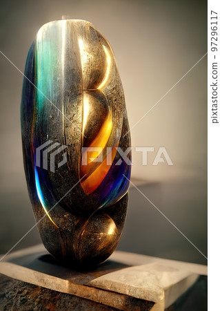 Baroque style sculpture, 3d render 97296117