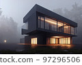 3d rendering of modern cozy house, 3d illustration 97296506