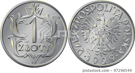 reverse Polish Money one zloty coin 1929 reverse Polish Money one zloty coin 1929 97298549