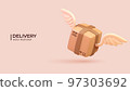 Realistic 3d Design of Fast delivery. Vector illustration 97303692
