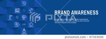 Brand Awareness Icons Set and Web Header Banner Design Brand Awareness Icons Set and Web Header Banner Design 97303698