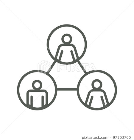 Icon Depicting Infected People Using Contact Tracing to Contain the Spread of the CoronaVirus. Contact Tracing Covid-19 concept. 97303700