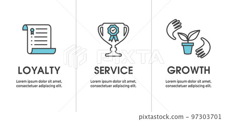 Core Values or Mission and Vision Icons 97303701