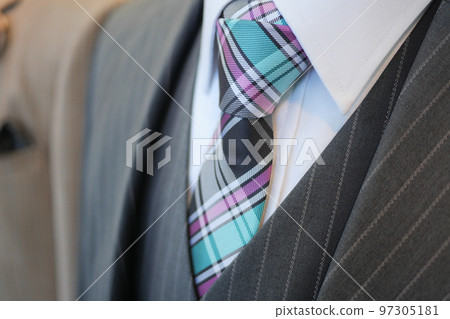 men shirt clothing with tie on white. men shirt clothing with tie on white. 97305181