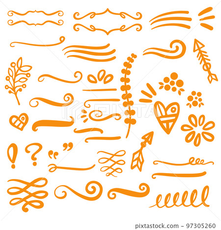 Orange Swirls Swash Logo Ornament Designs 97305260