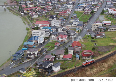 Atarizawa Line Mogami River and single locomotive forwarding Atarizawa Line Mogami River and single locomotive forwarding 97306408