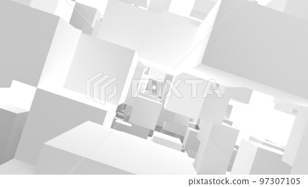 Business Cube Simple Abstract White [different version available] 97307105