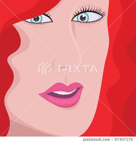 female face vector illustration concept design template female face vector illustration concept design template 97307170