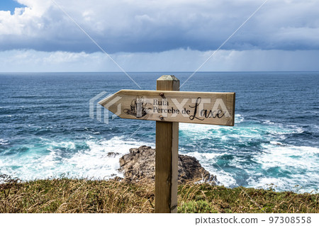 Landscape at the Beach of Laxe, Praia de Laxe also Playa De Laxe, Spain Galicia Costa da Morte 97308558