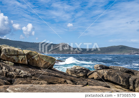 Punta de la Barca in the village of Muxia, Costa da Morte, Galicia, Spain 97308570