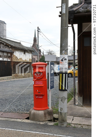 Okayama Tsuyama Scenery with round mailboxes (Joto Townscape Preservation Area) 97310731