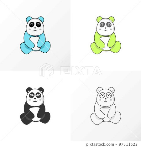 cute panda in sitting image graphic icon logo design abstract concept vector stock. Can be used as a symbol associated animal or cartoon cute panda in sitting image graphic icon logo design abstract concept vector stock. Can be used as a symbol associated animal or cartoon 97311522