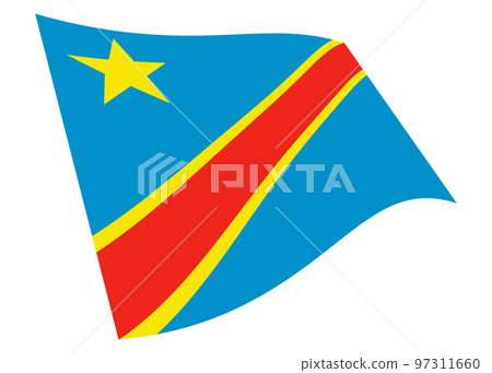 Democratic Republic of Congo waving flag 3d illustration Democratic Republic of Congo waving flag 3d illustration 97311660