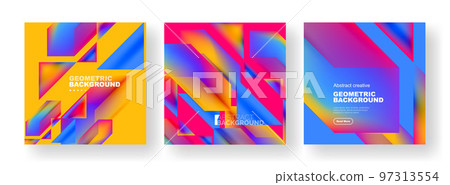 Set of abstract backgrounds. Overlapping geometric elements composition. Vector Illustration For Wallpaper, Banner, Background, Card, Book Illustration, landing page Set of abstract backgrounds. Overlapping geometric elements composition. Vector Illustration For Wallpaper, Banner, Background, Card, Book Illustration, landing page 97313554