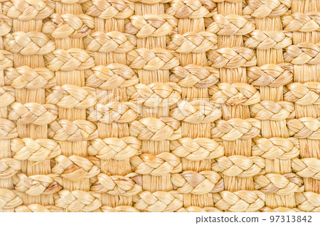 The Basketry of water hyacinth ( Eichhornia crassipes ) pattern of weave of water hyacinth for texture and background 97313842
