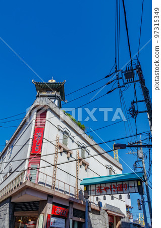 [東京的都市風景] 淺草花屋敷周邊的都市風景 97315349