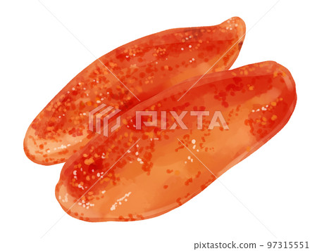 手繪水彩明太子插圖 手繪水彩明太子插圖 97315551