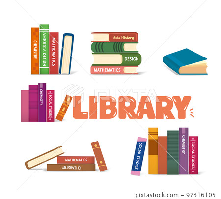 library books elements vector illustrator library books elements vector illustrator 97316105