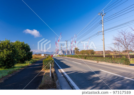 Surrounding scenery: Taiwan Semiconductor Manufacturing (TSMC) latest construction scene (December 2022) Kikuyo Town, Kumamoto Prefecture 97317589