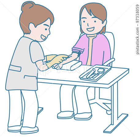 醫護人員和患者抽血 97318059