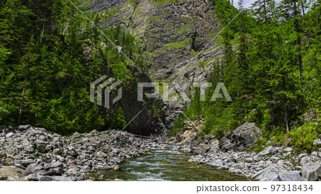 river gorge in the Eastern Sayan mountains in Buryatia 97318434